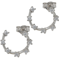 orecchini a spirale in oro 9 kt con zirconi 