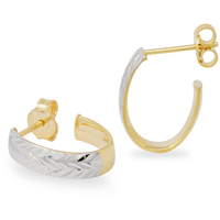 orecchini cerchio bicolore in oro 9kt sarnioro