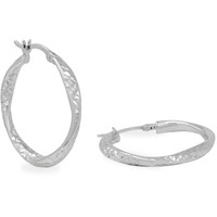 orecchini cerchio diamantati in oro 9kt sarnioro