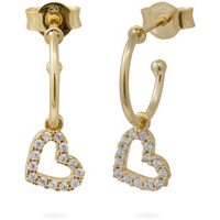orecchini cerchio in oro 18kt con cuore sarnioro