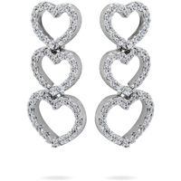 orecchini con cuori in oro 9 kt
