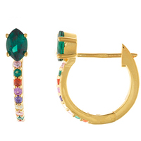 orecchini da donna a cerchio con cristalli sp