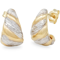 orecchini da donna in oro 9kt bicolore 