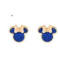 orecchini disney minnie in acciaio e cristalli blu