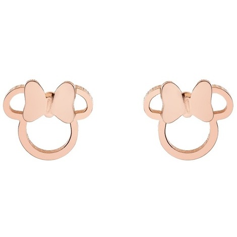 Orecchini Disney Minnie in acciaio rosa