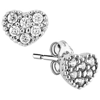 orecchini donna con zirconi in oro bianco 9kt