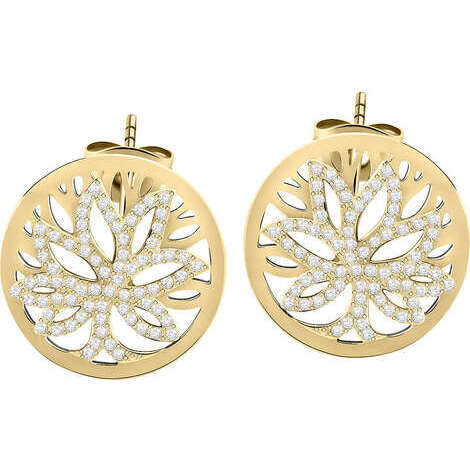 Morellato Orecchini Donna Collezione LOTO - Acciaio E Cristalli, Diametro 20 Mm - SATD27
