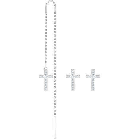 Orecchini donna gioielli Swarovski Mini Cross