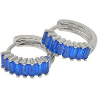 orecchini ear cuff in argento925 e cristalli blu