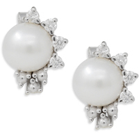 orecchini eureka in oro 9 kt con perla e diamanti