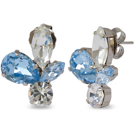 Orecchini Evita in ottone con cristalli 
