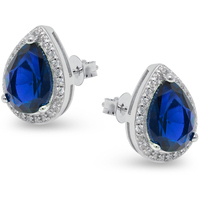 orecchini goccia in argento925 color zaffiro