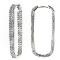 orecchini in acciaio da donna con zirconi sp