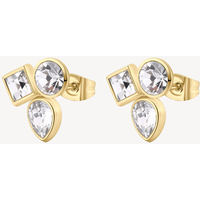orecchini in acciaio symphonia gold e zirconi