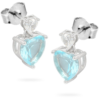 orecchini in argento925 con cristallo cuore 