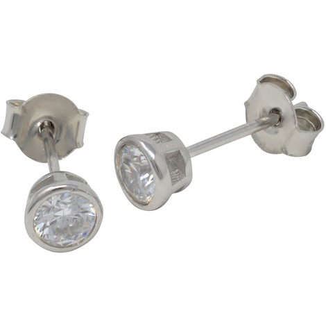Orecchini in argento925 con cristallo punto luce