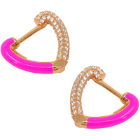 orecchini in argento925 gold smaltati color fucsia