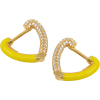 orecchini in argento925 gold smaltati color giallo