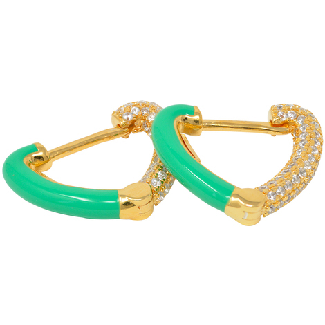 Orecchini lobo Miluna in argento 925 con topazio da donna