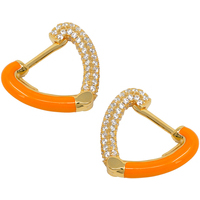orecchini in argento925 gold smaltati orange