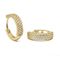 orecchini in oro 9 kt con zirconi bianchi 