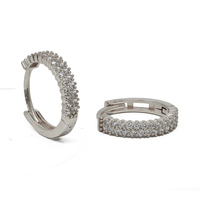 orecchini in oro 9 kt con zirconi bianchi 