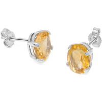 orecchini in oro 9kt con zirconi color citrino