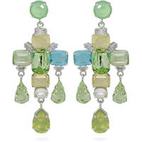 orecchini in ottone a croce con pietre evita