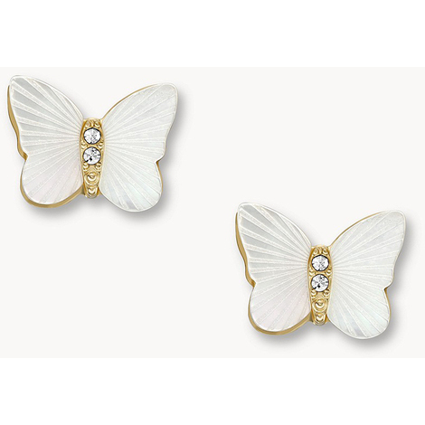 Orecchini lobo a forma di farfalla Fossil Jewelry