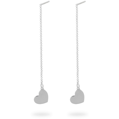 Orecchini pendenti in argento 925 con cuore 