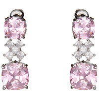 orecchini pendenti zirconi rosa/bianchi ottaviani 