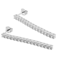 orecchini tennis in argento 925 con zirconi