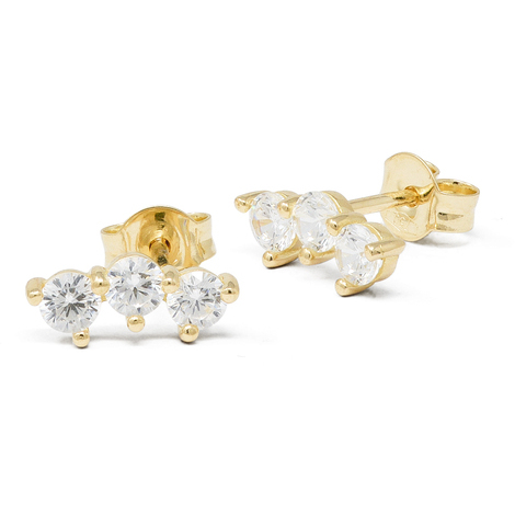 Orecchini trilogy da donna in oro giallo 18Kt 