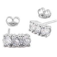 orecchini trilogy in argento 925 con zirconi