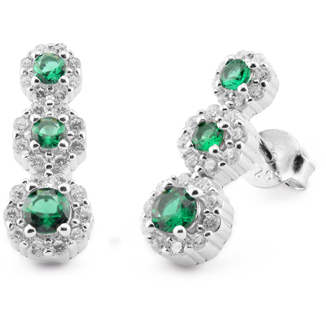 Orecchini trilogy in argento 925 con zirconi