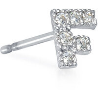 orecchini sarnioro lettera f argento e cristalli