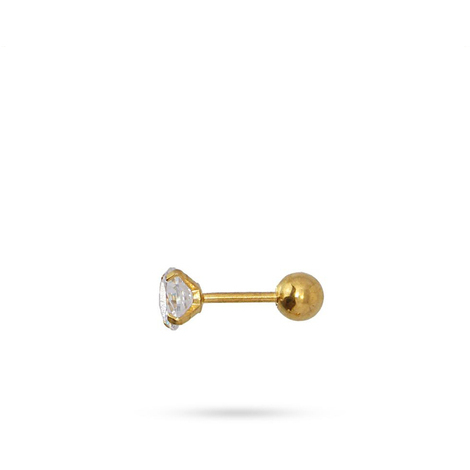 Orecchino a piercing singolo con zircone Anartyx 