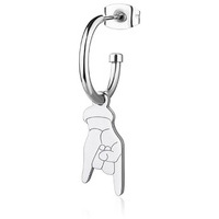 orecchino con pendente portafortuna s'agap� smile