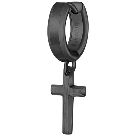Orecchino croce Brosway in acciaio nero