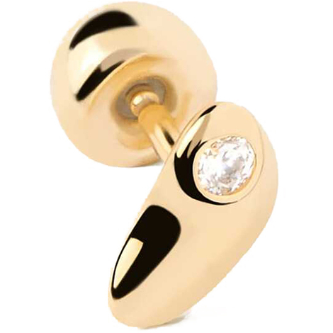 Orecchino piercing donna acciaio con zirconi PDP 
