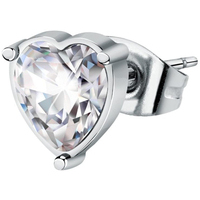 orecchino singolo da donna a cuore in acciaio lps 