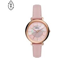 orologio analogico fossil in acciaio e pelle