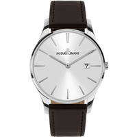 orologio analogico jacques lemans in pelle