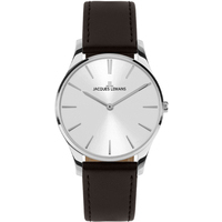 orologio analogico jacques lemans in pelle