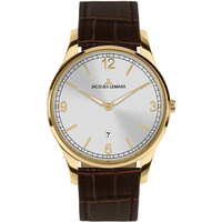 orologio analogico jacques lemans in pelle