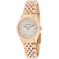 orologio analogico liu jo glitterato in acciaio