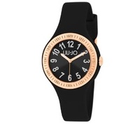 orologio analogico liu jo in silicone nero