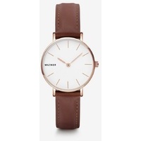 orologio analogico millner in acciaio e pelle 