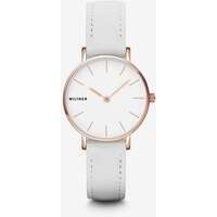 orologio analogico millner in acciaio e pelle 