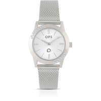 orologio analogico ops in acciaio e cristalli